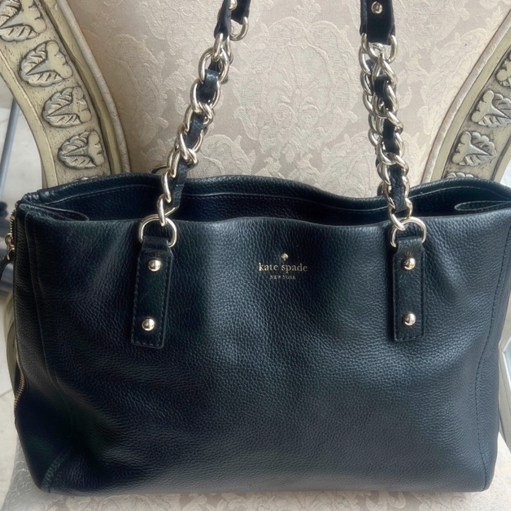 Kate Spade Black Leather TOTE  Bag